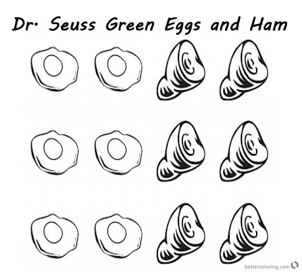 Printable Green Eggs And Ham Coloring Pages Printable Word Searches