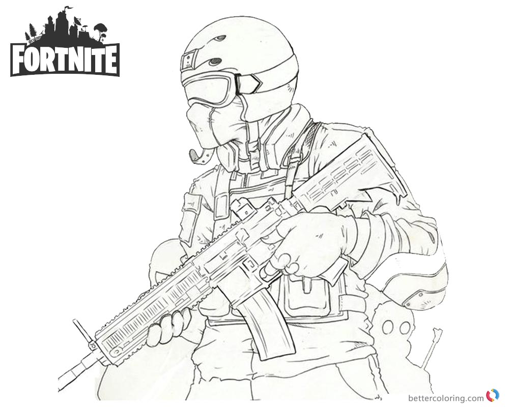 Fortnite Coloring Pages Fanart Character Drawing - Free ...