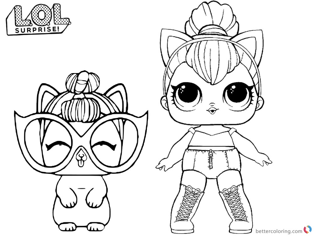 LOL Coloring Pages Kitty Queen - Free Printable Coloring Pages