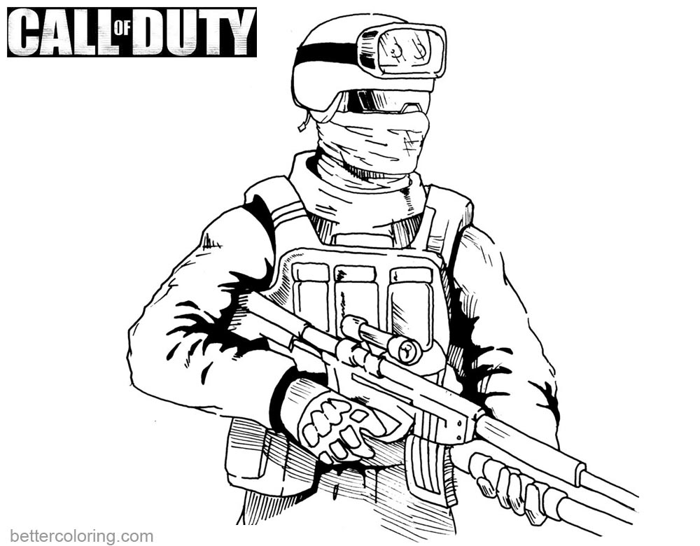 127 Simple Call Of Duty Coloring Pages with disney character