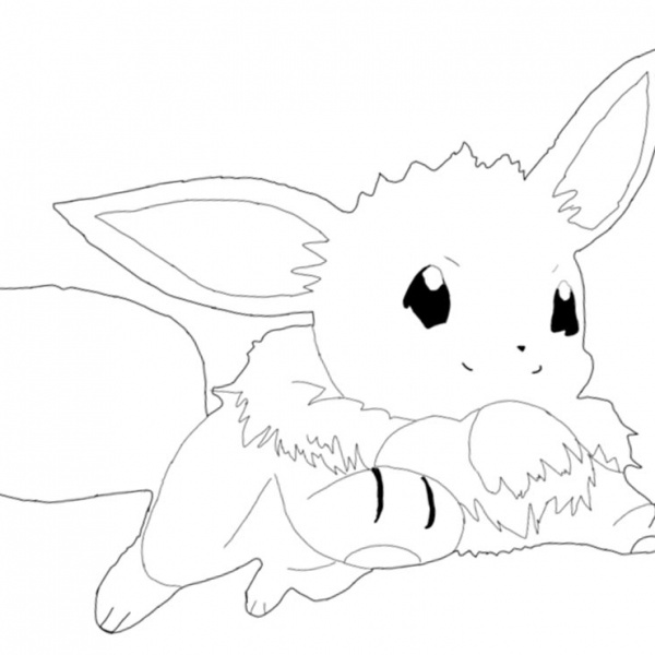 Chibi Eevee Coloring Pages