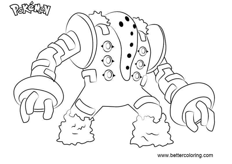 Pokemon Coloring Pages Regigigas Free Printable Coloring Pages
