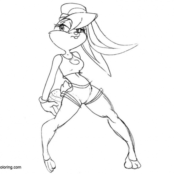 Lola Bunny From Space Jam Coloring Pages Free Printable Coloring Pages