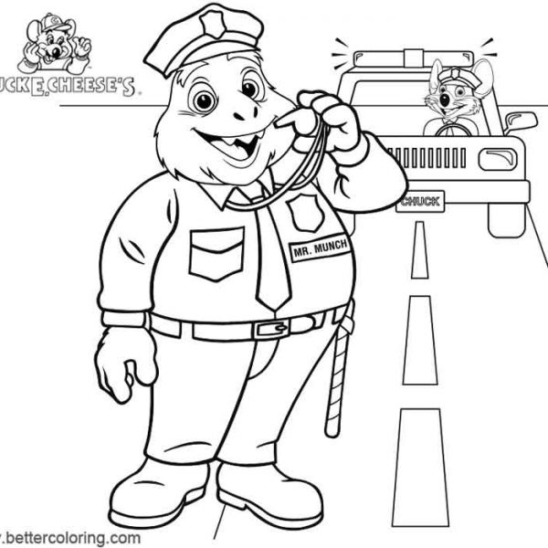 Chuck E Cheese Coloring Pages Halloween Free Printable Coloring Pages