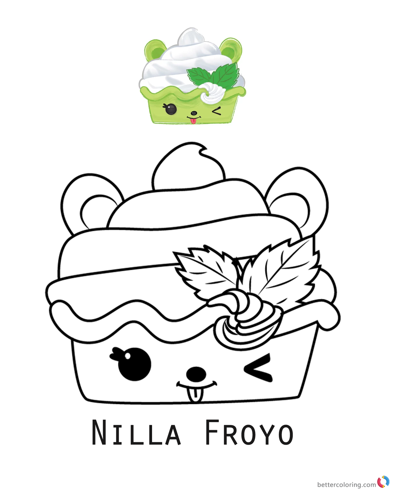 Num Froyo Noms Coloring Nilla Pages Printable Sheet Series Template Betterc...