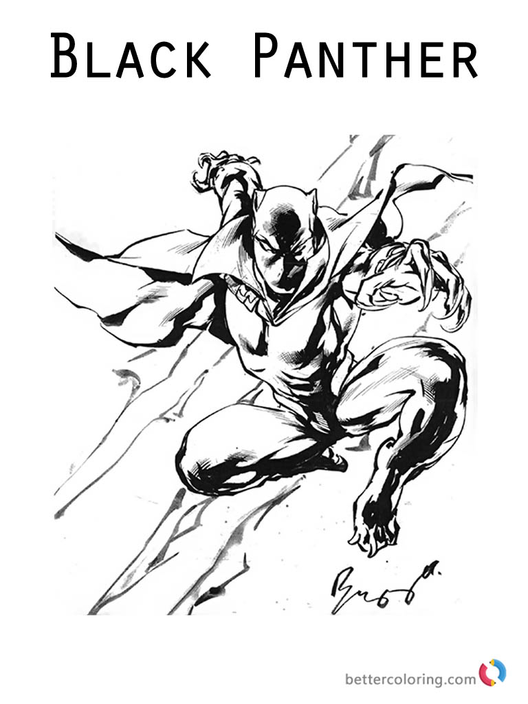 Marvel Black Panther Coloring Pages Movie Free Printable Coloring Pages