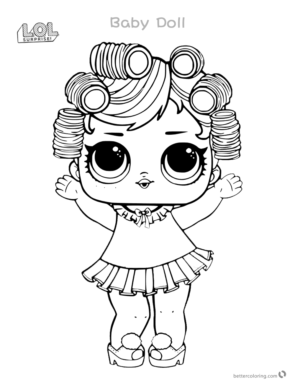 Babydoll from LOL Surprise Doll Coloring Pages Series 3 - Free