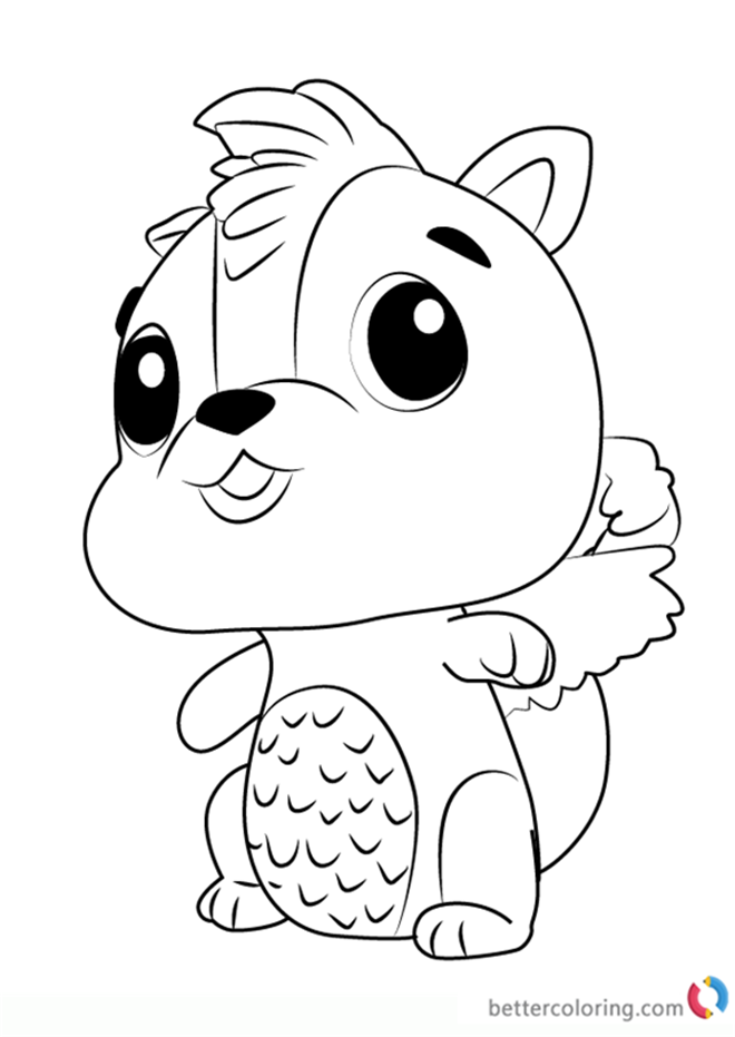 Skunkle from Hatchimals Coloring Pages Free Printable