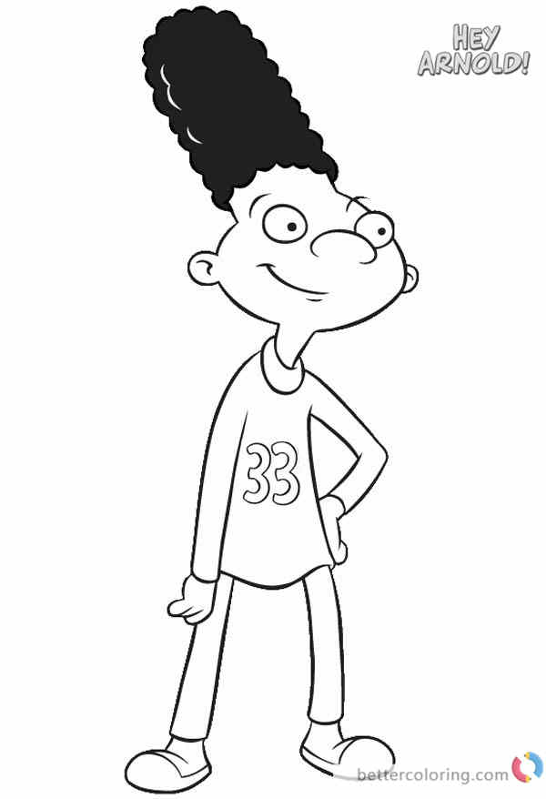 Hey Arnold Coloring Pages Friend Gerald - Free Printable Coloring Pages