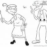 Hey Arnold Coloring Pages Grandma Pookie and Grandpa Phil
