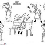 Hey Arnold Coloring Pages Enjoy Music