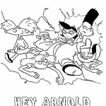 Hey Arnold Coloring Pages they fell down