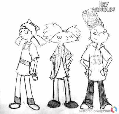 Hey Arnold coloring pages sketch - Free Printable Coloring Pages