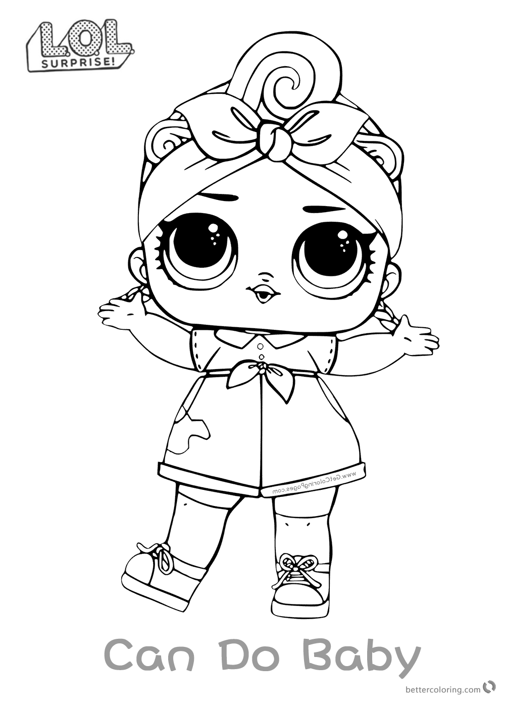 LOL Surprise Doll Coloring Pages Series 3 Can Do Baby - Free Printable