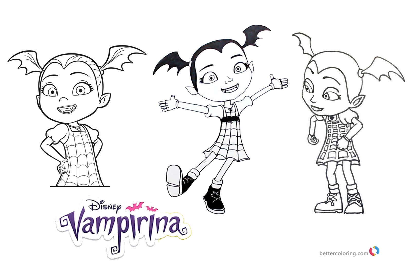 Download Vampirina coloring pages 3 in 1 - Free Printable Coloring ...