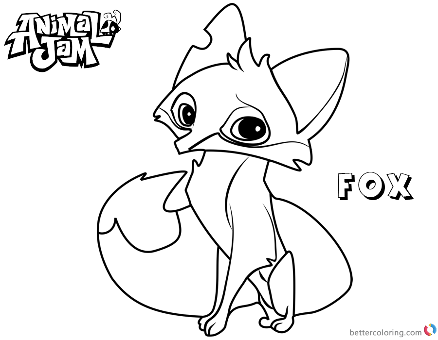 Animal Jam Coloring Pages Fox - Free Printable Coloring Pages