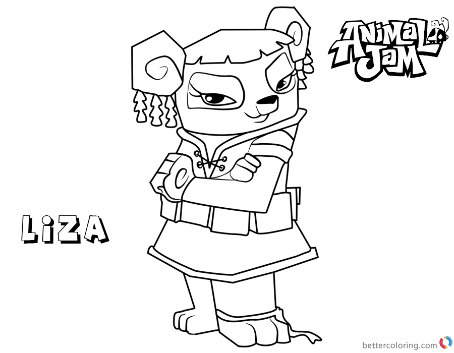 Animal Jam Coloring Pages Liza - Free Printable Coloring Pages