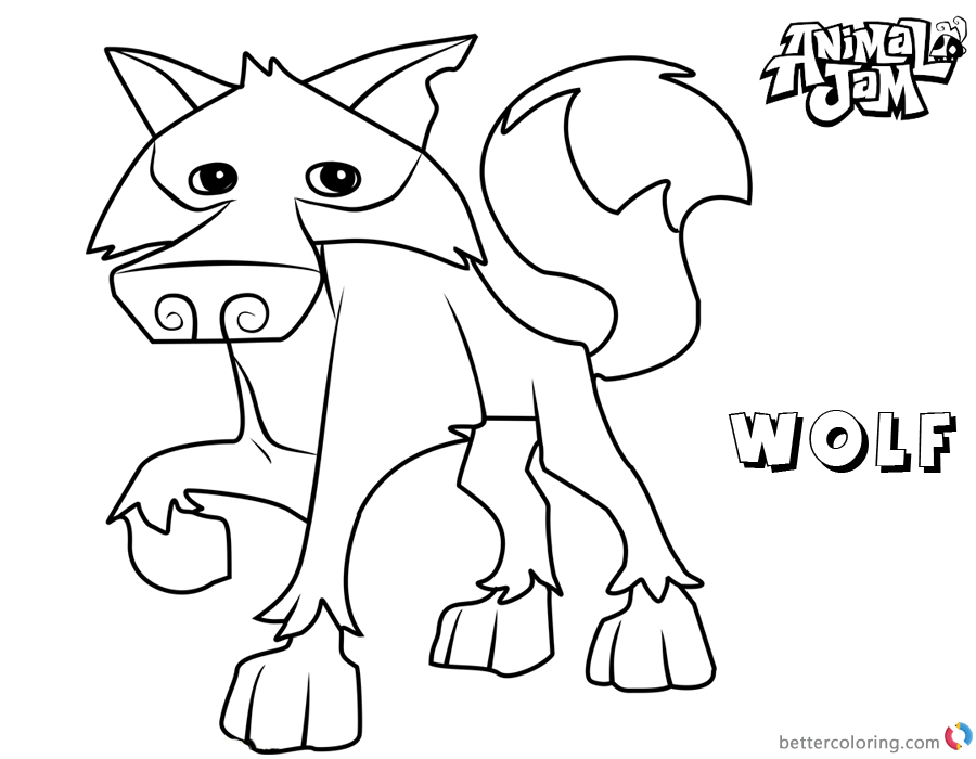 Download Animal Jam Coloring Pages Wolf - Free Printable Coloring Pages