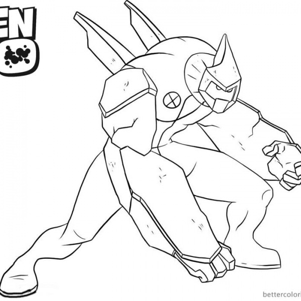 Ben 10 Coloring Pages Alien Force Grey Matter - Free Printable Coloring ...