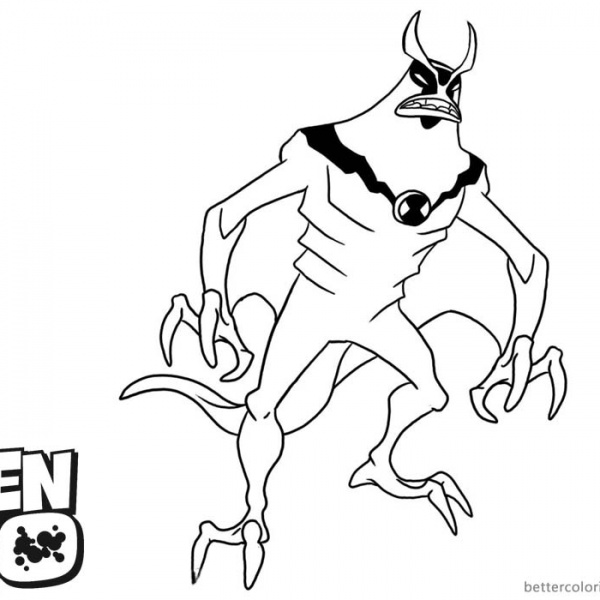 Ben 10 Coloring Pages Upgrade Lineart - Free Printable Coloring Pages