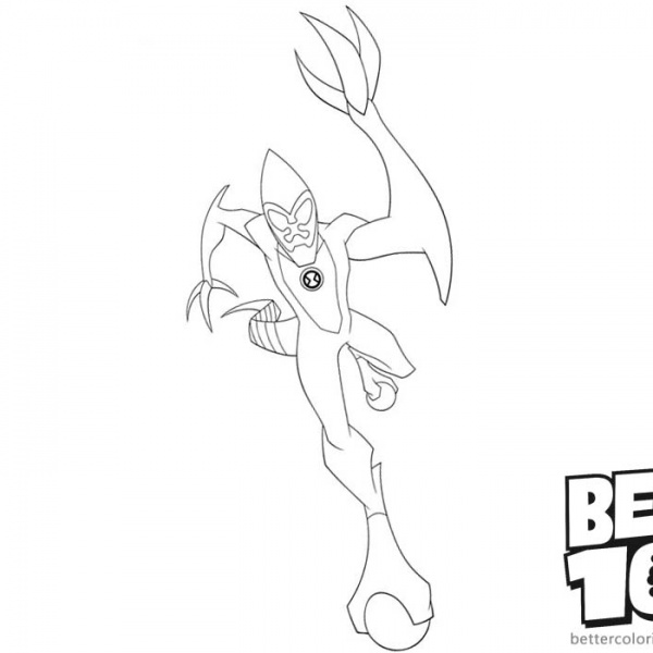 Ben 10 Coloring Pages Stink Arms Alien - Free Printable Coloring Pages