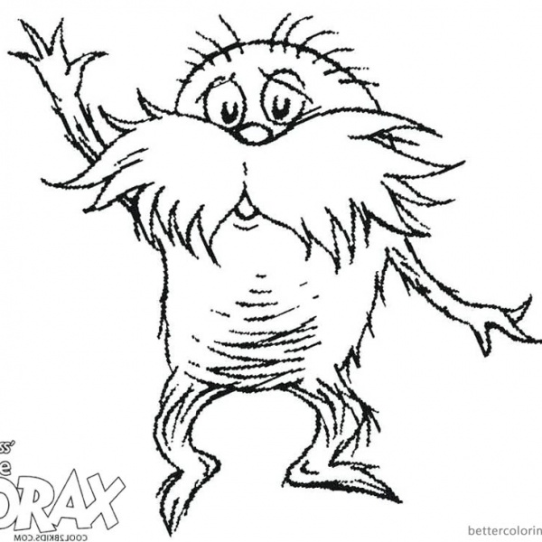 Dr Seuss Lorax Coloring Pages Awesome Drawing Lorax and Tree - Free ...