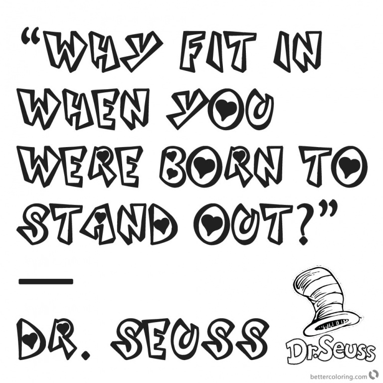 Dr Seuss Quote Coloring Pages - Free Printable Coloring Pages