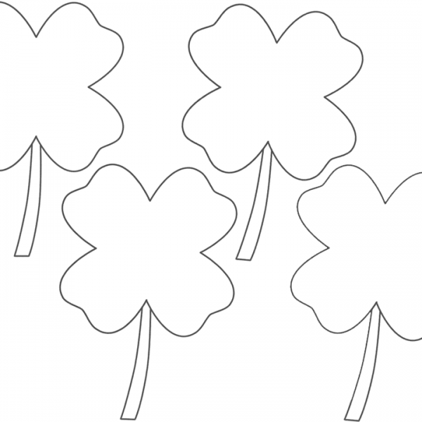 Four Leaf Clover St Patric Day Coloring Pages - Free Printable Coloring ...