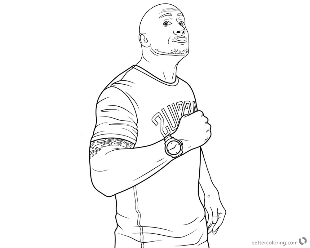 Jumanji Welcome to the Jungle Coloring Pages Dwayne Johnson Clipart ...