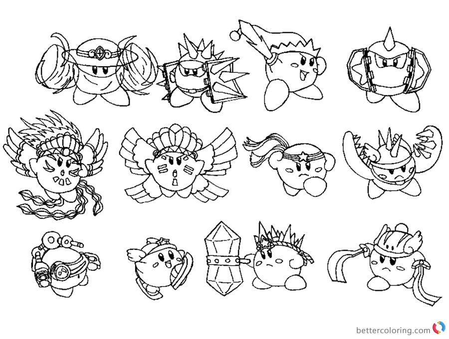 Kirby Coloring Pages Concept Art Kood Kirby Compound Abilities - Free ...