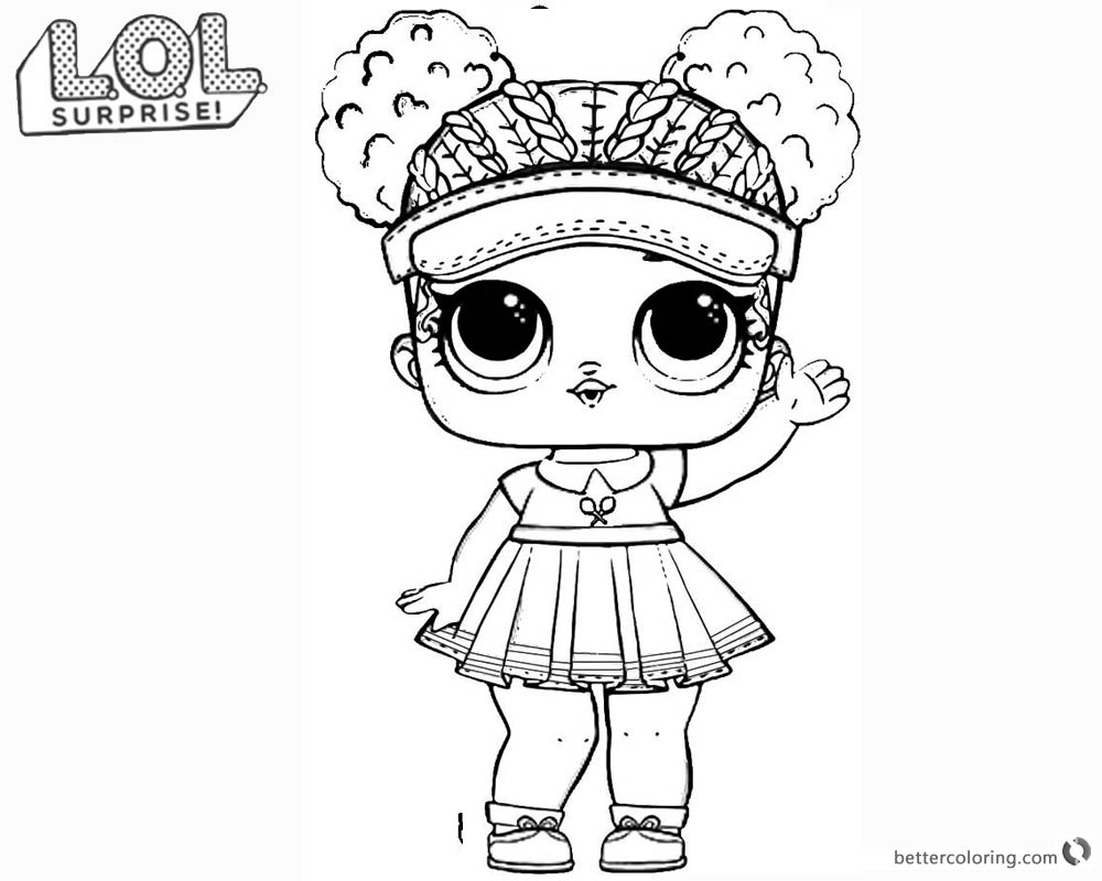 LOL Surprise Doll Coloring Pages Series 2 Court Champ Free Printable