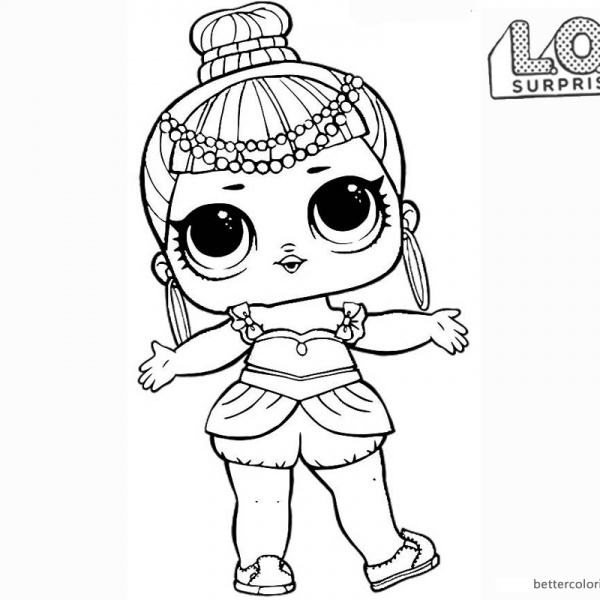 LOL Surprise Doll Coloring Pages Cozy Babe - Free Printable Coloring Pages