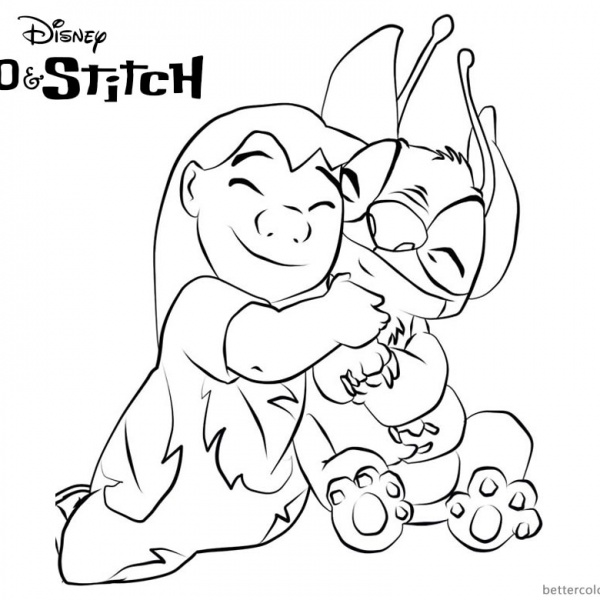 Lilo and Stitch Coloring Pages Dancing Girl - Free Printable Coloring Pages