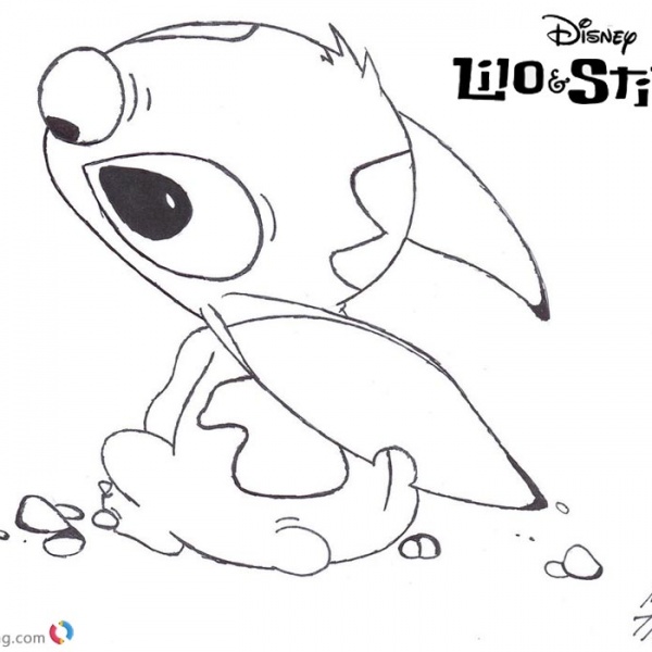 Lilo and Stitch Coloring Pages Dancing Girl - Free Printable Coloring Pages