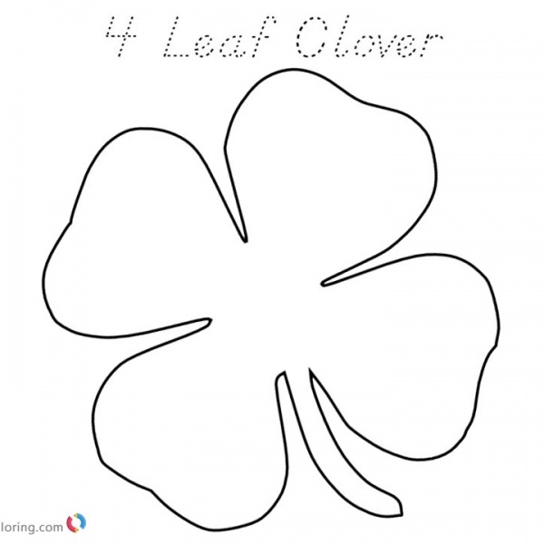 Four Leaf Clover Coloring Pages five flowers - Free Printable Coloring ...