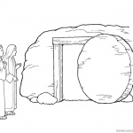 Empty Tomb Cloring Pages Jesus is Risen Easter Coloring Pages - Free ...