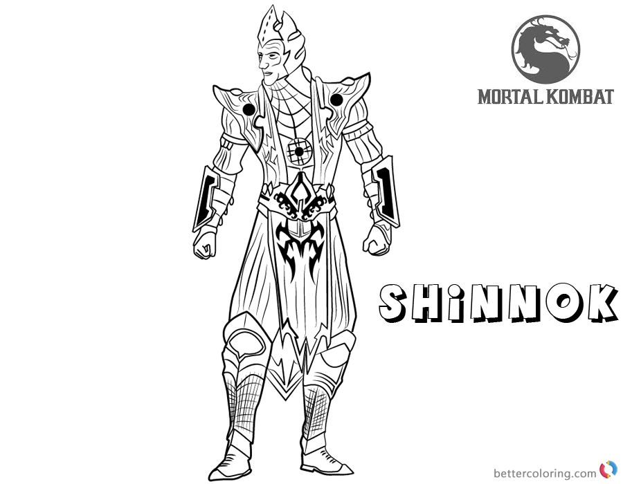 Mortal Kombat Coloring Pages Shinnok - Free Printable Coloring Pages