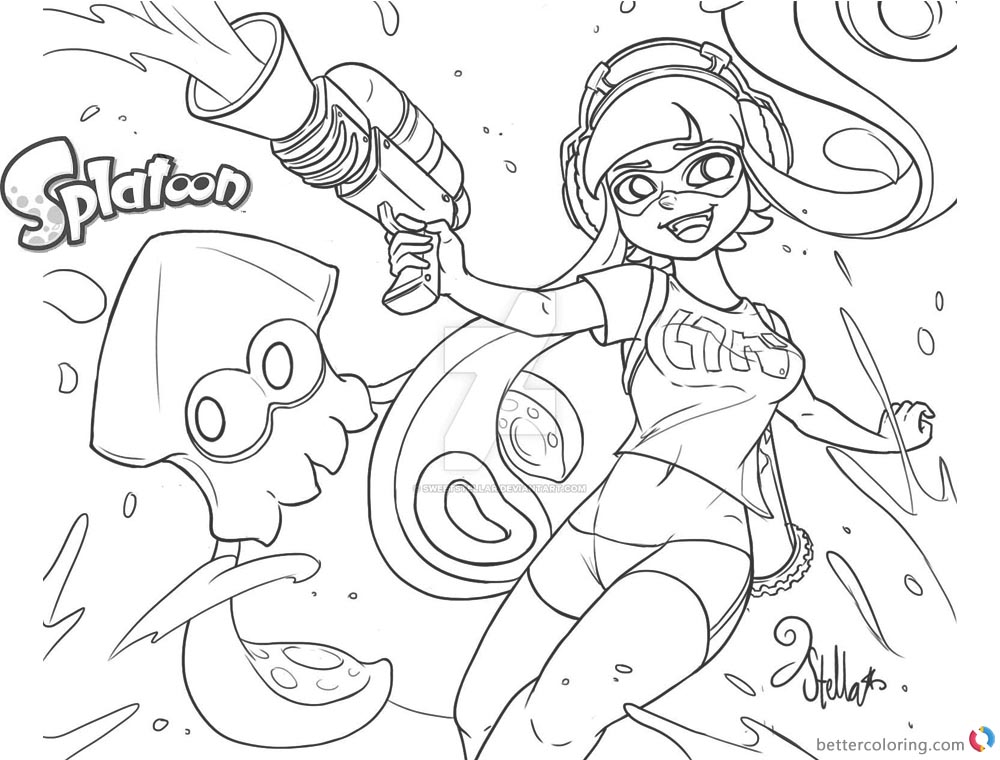 Coloring Pages Splatoon 10
