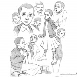 Stranger Things Coloring Pages Characters by strangerkate