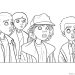 Stranger Things Coloring Pages Kids art by diana david