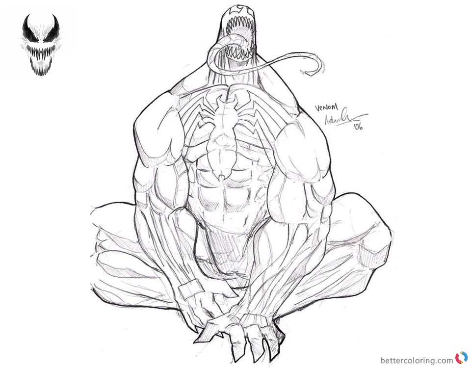 Venom Coloring Pages Cool Sketch by truze - Free Printable Coloring Pages