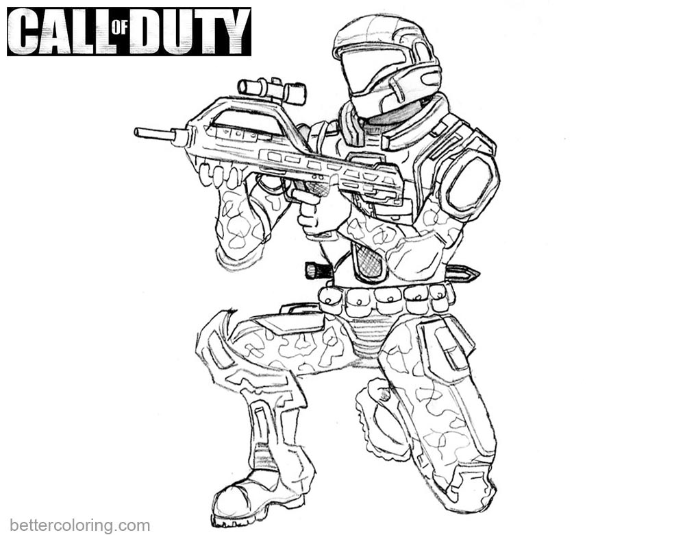 644 Animal Call Of Duty Printable Coloring Pages for Adult