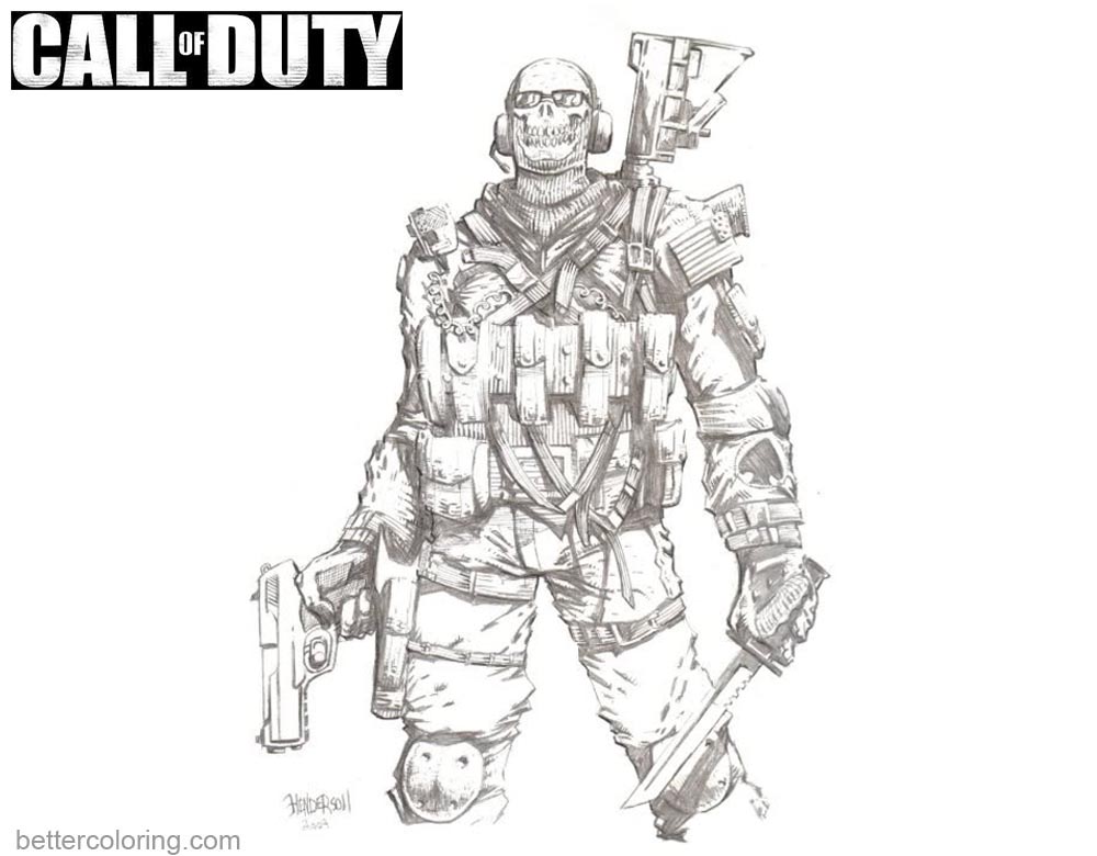 Call Duty Ghost Juggernaut Coloring Pages Sketch Coloring Page