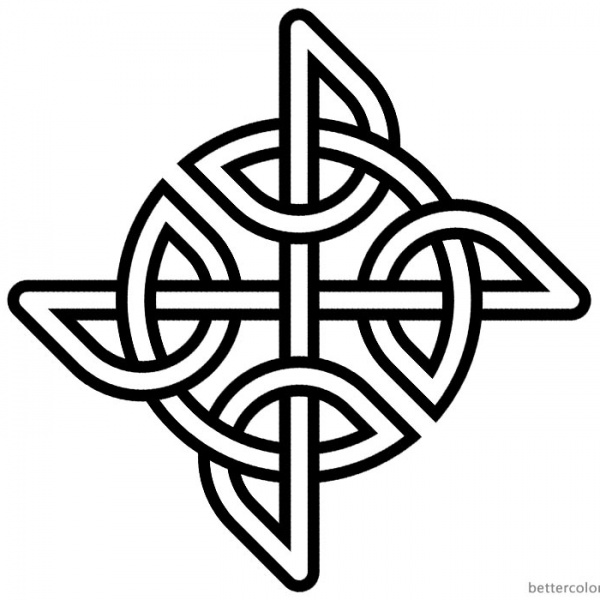 Celtic Knotwork Coloring Pages Hexagon Clipart - Free Printable ...