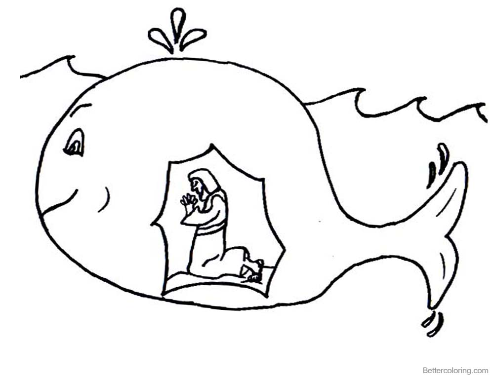 Funny Jonah And The Whale Coloring Pages - Free Printable Coloring Pages