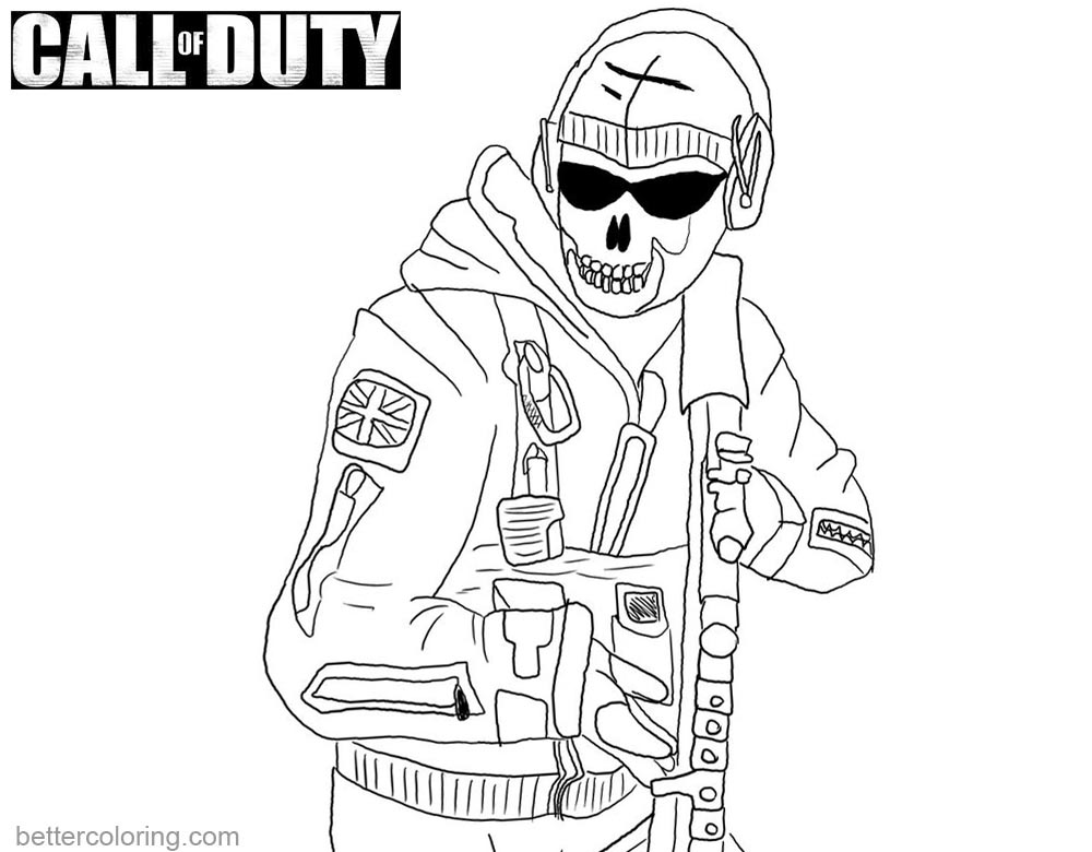 Ghost From Call Of Duty Coloring Pages Free Printable - vrogue.co