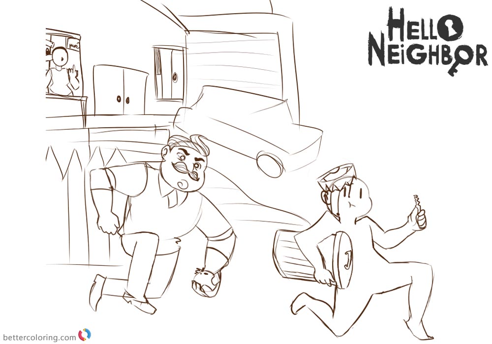 Hello Neighbor Coloring Pages by channydraws - Free ...