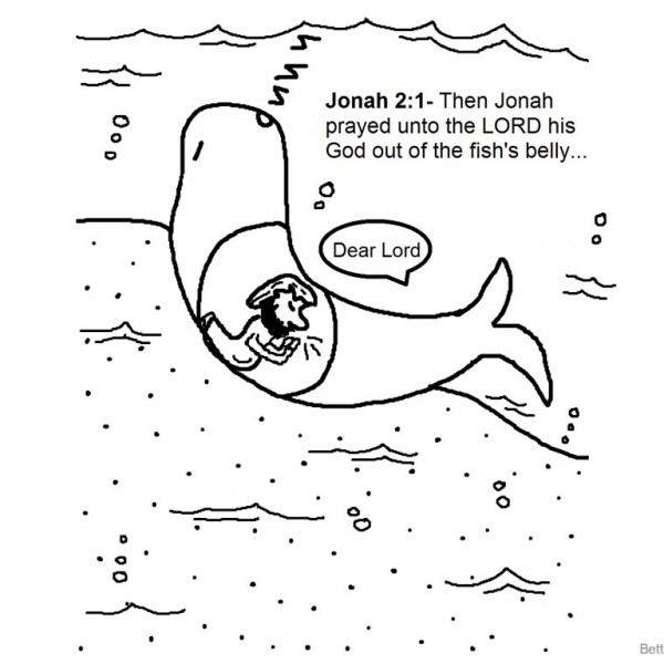 Jonah And The Whale Coloring Pages Connect the Dots by Number - Free ...