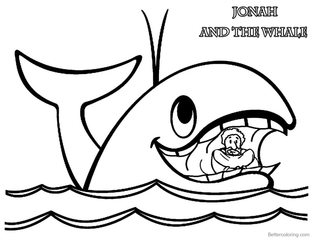 Jonah And The Whale Coloring Pages Jonah In Whale s Mouth Free 