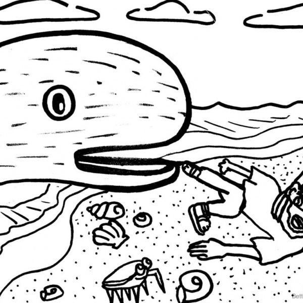 Jonah And The Whale Coloring Pages Connect the Dots by Number - Free